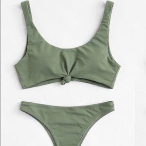 Army Green Knot Bikini